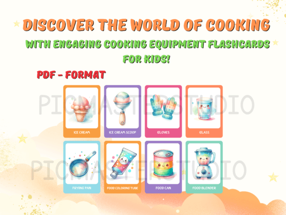 Cooking Equipment Flashcards for Kids