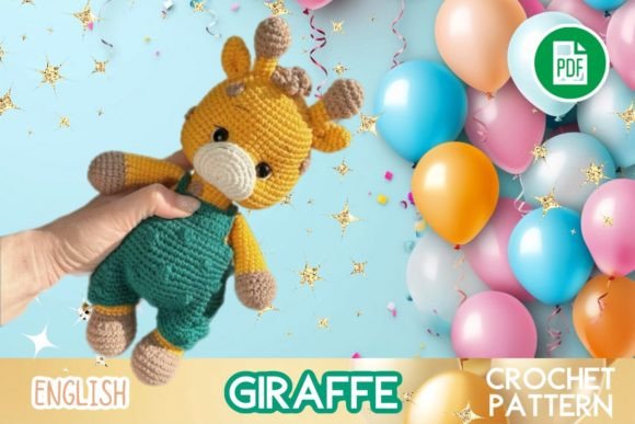Giraffe Toy Amigurumi Crochet Pattern PDF