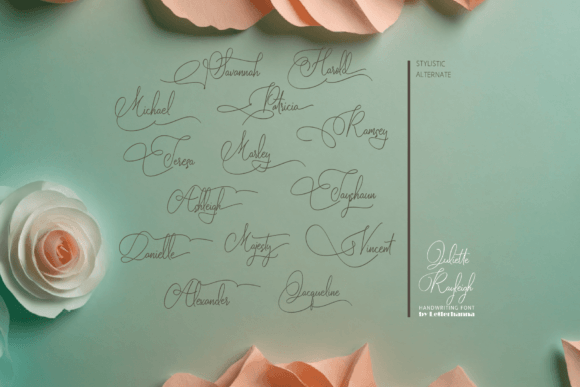 Juliette Rayleigh Font PNG with transparent background - Preview 3