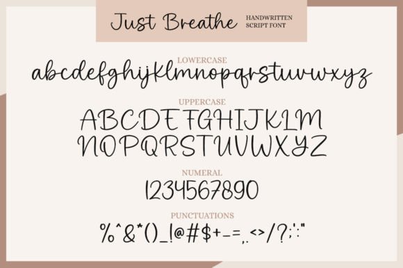 Just Breathe Font PNG with transparent background - Preview 6