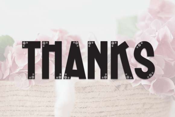 Kitten Bouquet Font PNG with transparent background - Preview 6