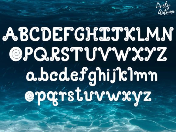 Ocean Wave Font PNG with transparent background - Preview 1