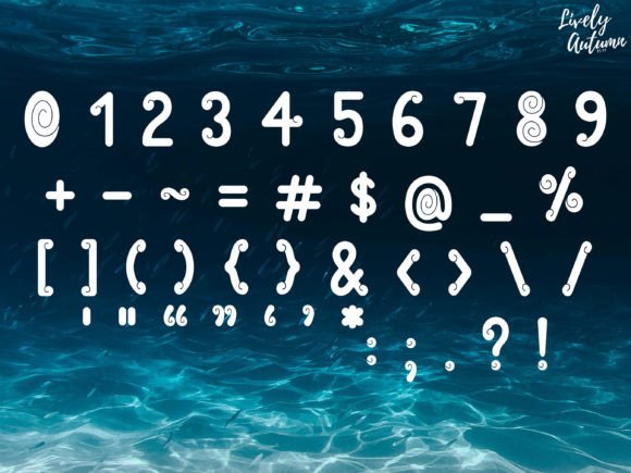 Ocean Wave Font PNG with transparent background - Preview 2
