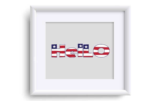 Red, White, and Blue Font PNG with transparent background - Preview 5