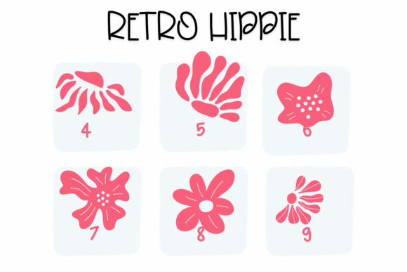 Retro Hippie Font PNG with transparent background - Preview 3