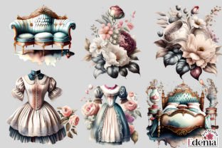 Regency Graphics Vintage Regency Era #2 Cliparts Graphic by EdeniaArtStudio · Creative ...
