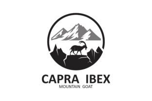 Capra ibex icon logo design