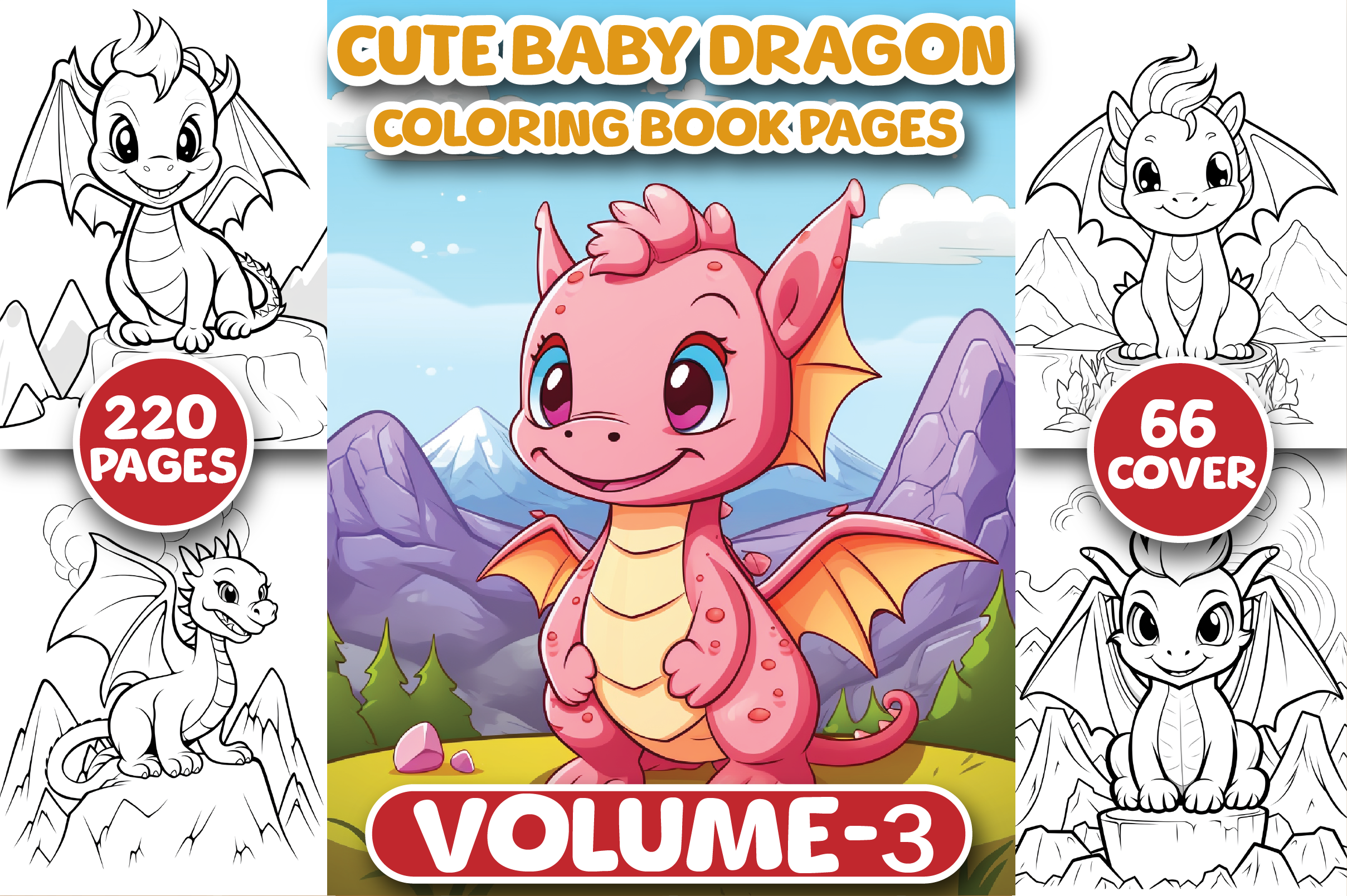 220 Cute Baby Dragon Coloring Book Pages