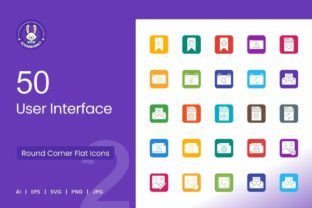 50 User Interface Filled Round Icons Graphic by IconBunny · Creative ...