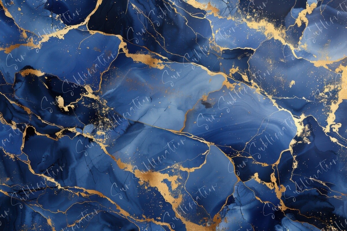 Abstract Blue and Gold Marble Graphic by Sun Sublimation · Creative Fabrica