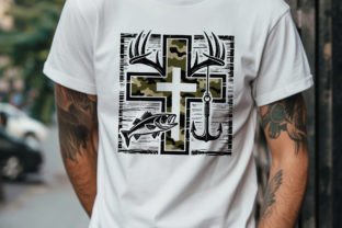 Camo Cross Fishing Png, Christian Png Graphic by DeeNaenon · Creative ...