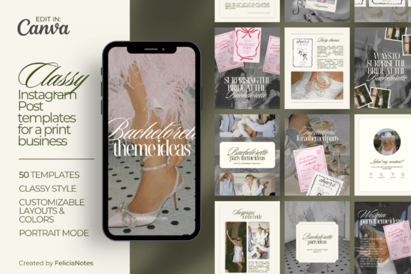 Preview of Classy Modern Instagram Post Template social media template