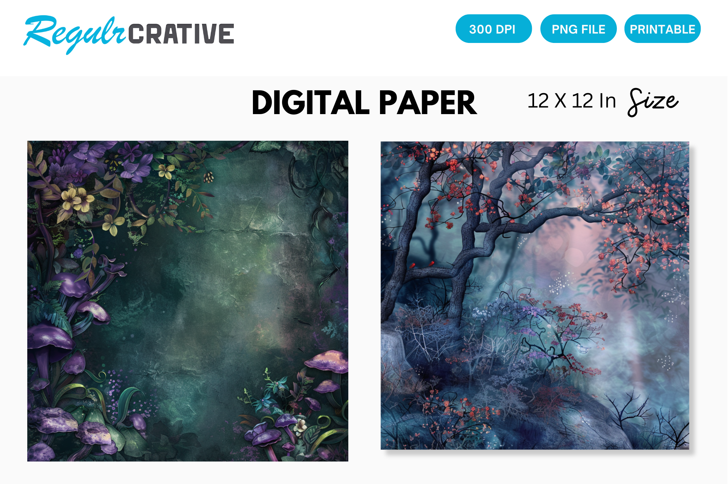 Fantasy Agatel Digital Paper Pack Graphic by Regulrcrative · Creative ...