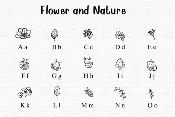 Flower and Nature Font - Preview 1
