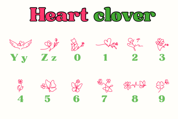 Heart Clover Font - Preview 3