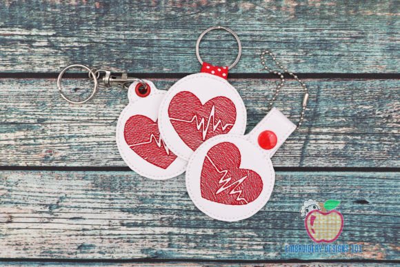 Heart and Heartbeat ITH Keyfob