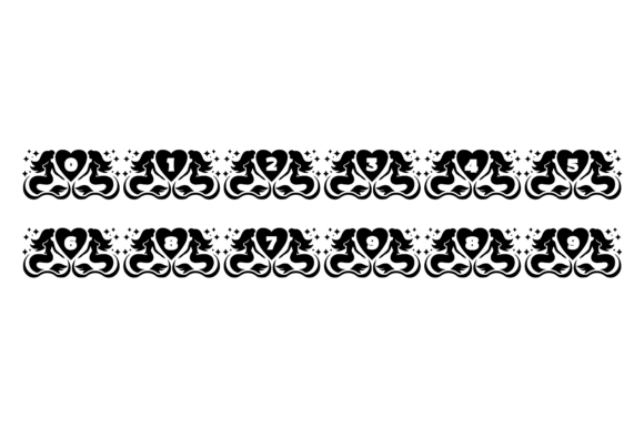 Mermaids Monogram Font PNG with transparent background - Preview 2