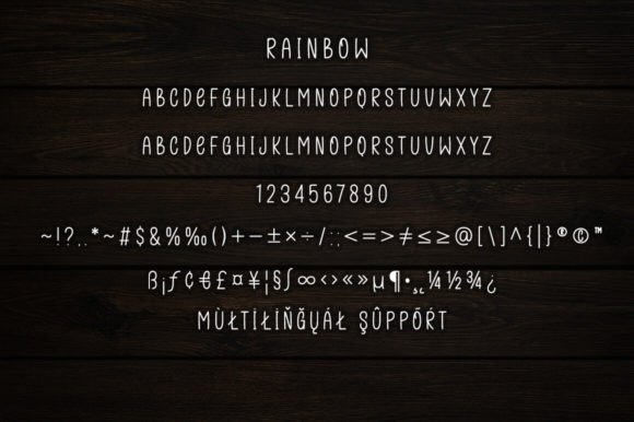 Mystical Rainbow Duo Font font preview - 6