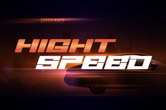 Racing Crime Font PNG with transparent background - Preview 2
