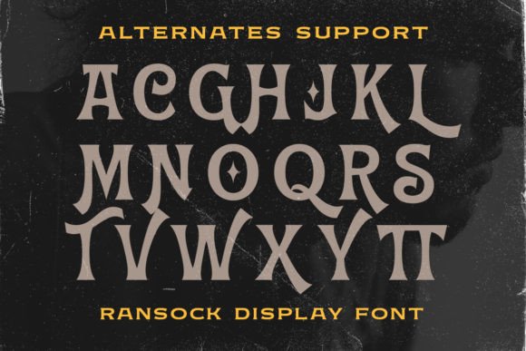 Ransock Display Font font preview - 6