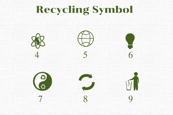 Recycling Symbol Font PNG with transparent background - Preview 3