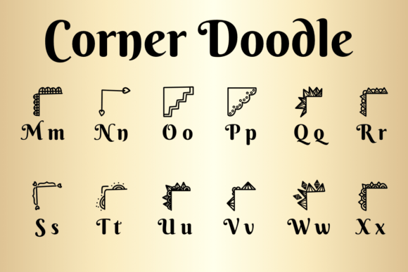 Corner Doodle Font - Preview 2