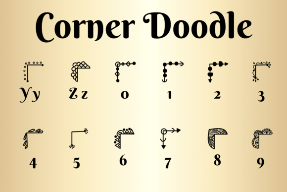 Corner Doodle Font - Preview 3