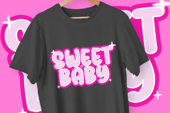Cutely Pinky Font PNG with transparent background - Preview 1