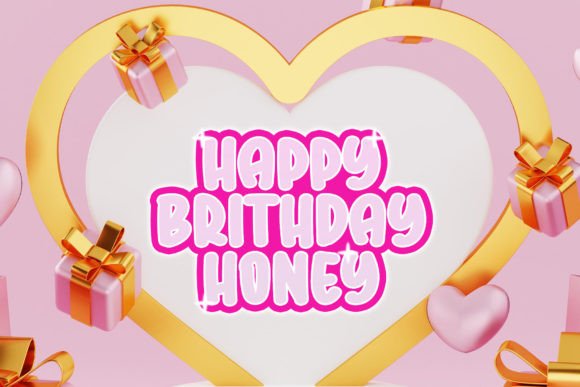 Cutely Pinky Font PNG with transparent background - Preview 2