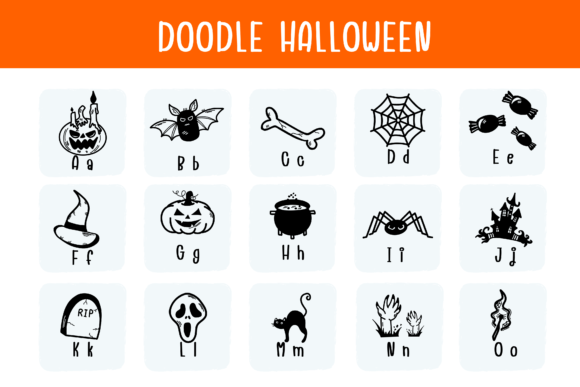 Doodle Halloween Font - Preview 1