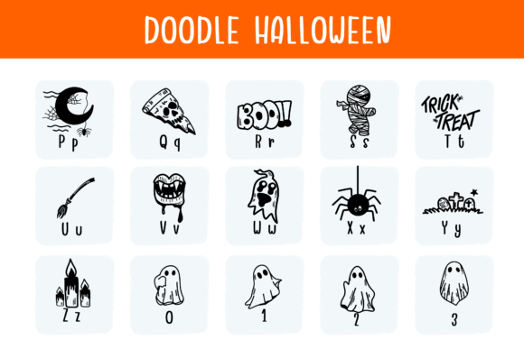 Doodle Halloween Font - Preview 2