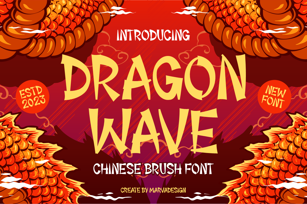Dragon Wave preview, flowing brush style