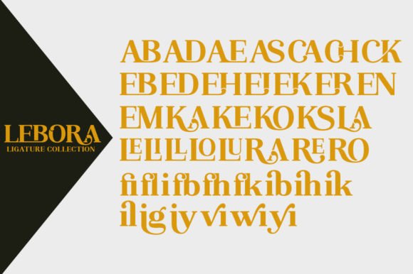 Lebora Font PNG with transparent background - Preview 5