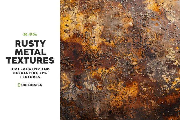 Rusty Metal Textures Gráfico Texturas Por UnicDesign