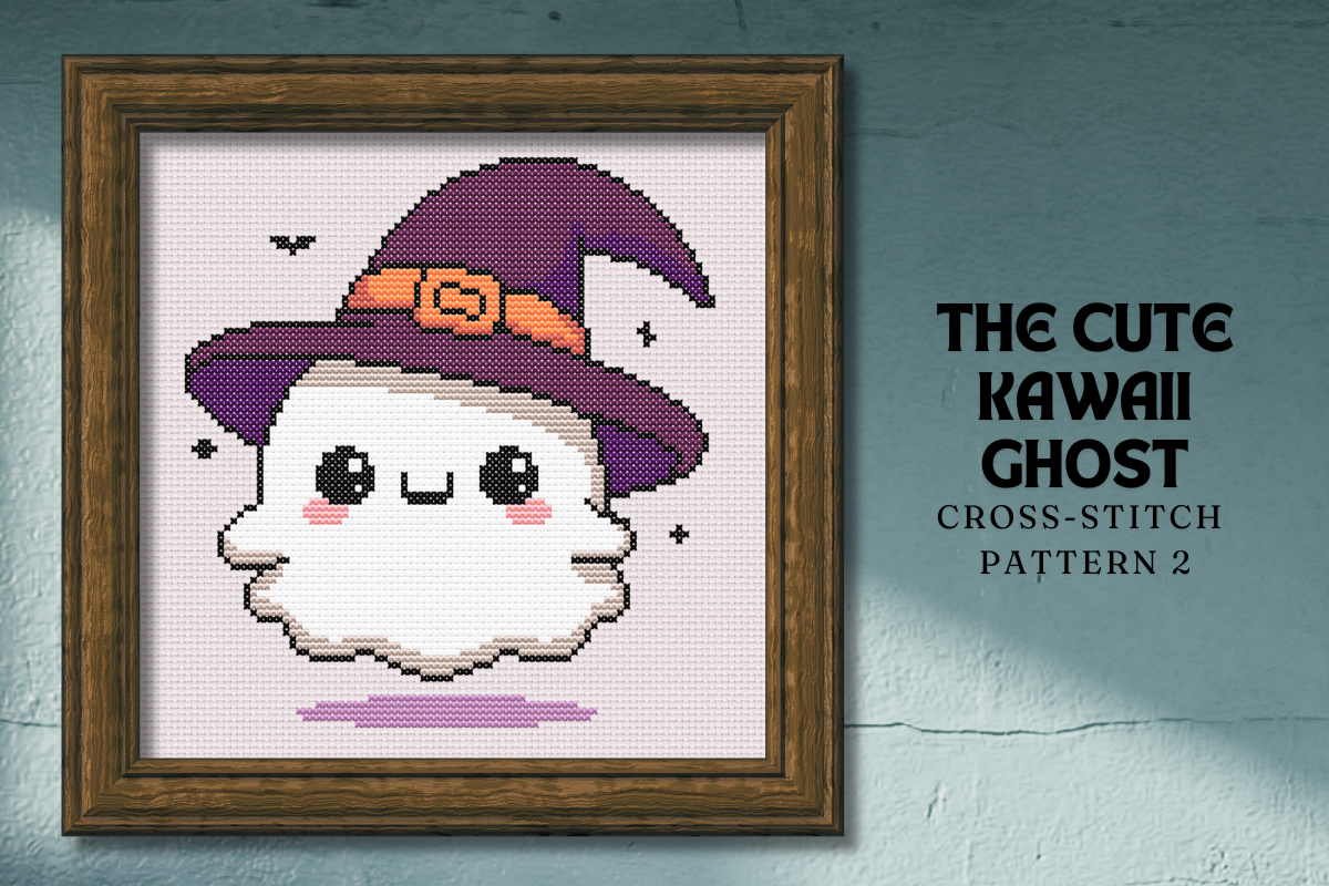 The Kawaii Ghost Cross Stitch Pattern 2