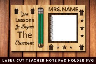 Laser Cut Teacher Note Pad Holder Bundle · Creative Fabrica