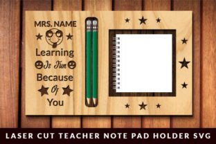 Laser Cut Teacher Note Pad Holder Bundle · Creative Fabrica