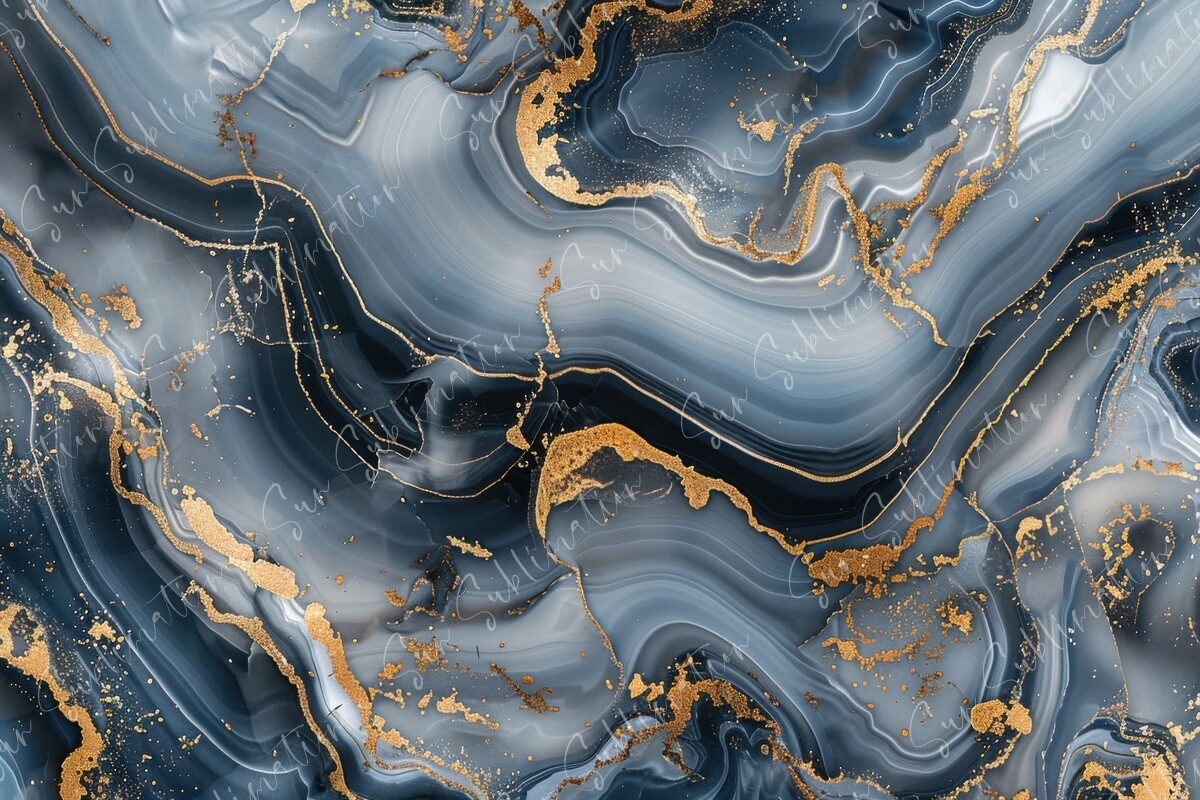 Abstract Blue and Gold Marble Graphic by Sun Sublimation · Creative Fabrica
