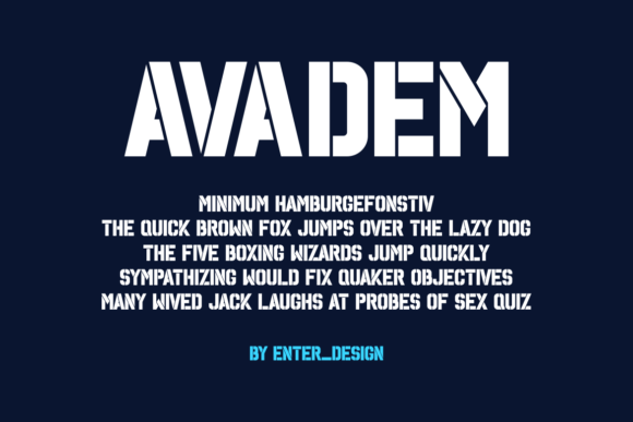 Avadem Font - Preview 2