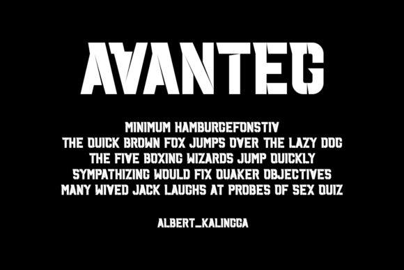 Avanteg Font - Preview 3