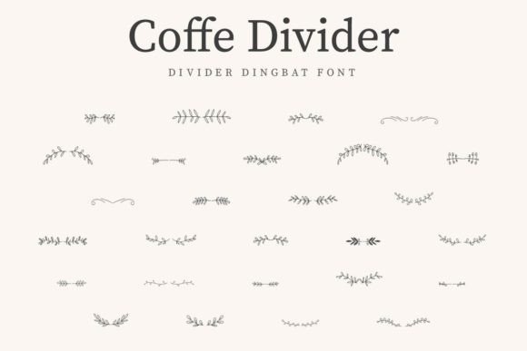 Coffe Divider Dingbats Font By CraftedType Studio