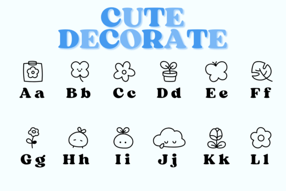 Cute Decorate Font - Preview 1