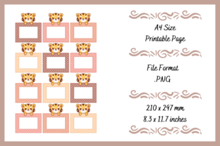 Cute Notebook Name Tag Labels with Tiger Graphic by sara_sb2000 ...
