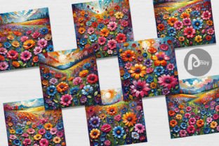 Digital Paper Field Flower Painting Graphic by Artnoy · Creative Fabrica