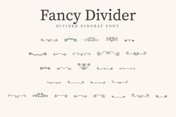 Fancy Divider Dingbats Font By CraftedType Studio