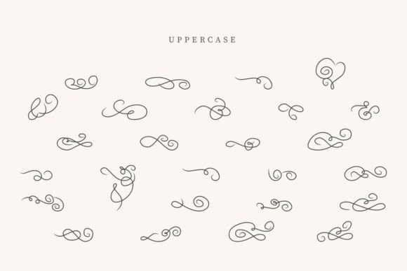 Graduation Swirls Font PNG with transparent background - Preview 1