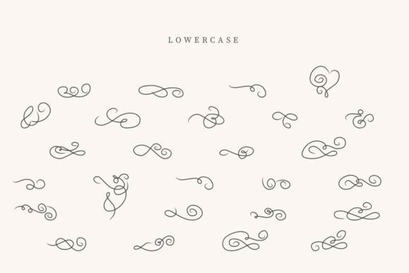 Graduation Swirls Font PNG with transparent background - Preview 2