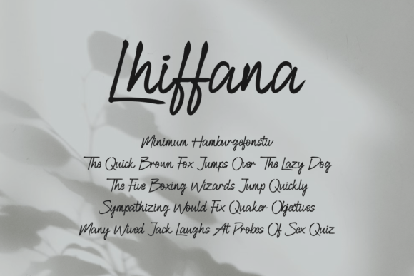 Lhiffana Font PNG with transparent background - Preview 3
