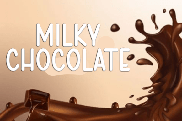 Milky Shake Font PNG with transparent background - Preview 1