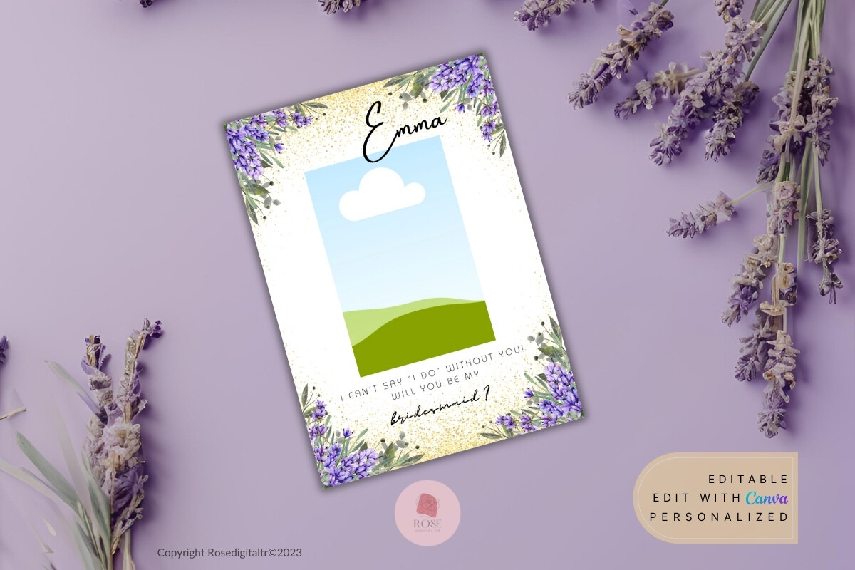 Will You Be My Bridesmaid Photo Card Lv